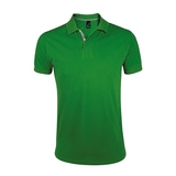 Рубашка поло мужская "Portland Men" зеленый, серый_S, 100% х/б, 200г/м2
